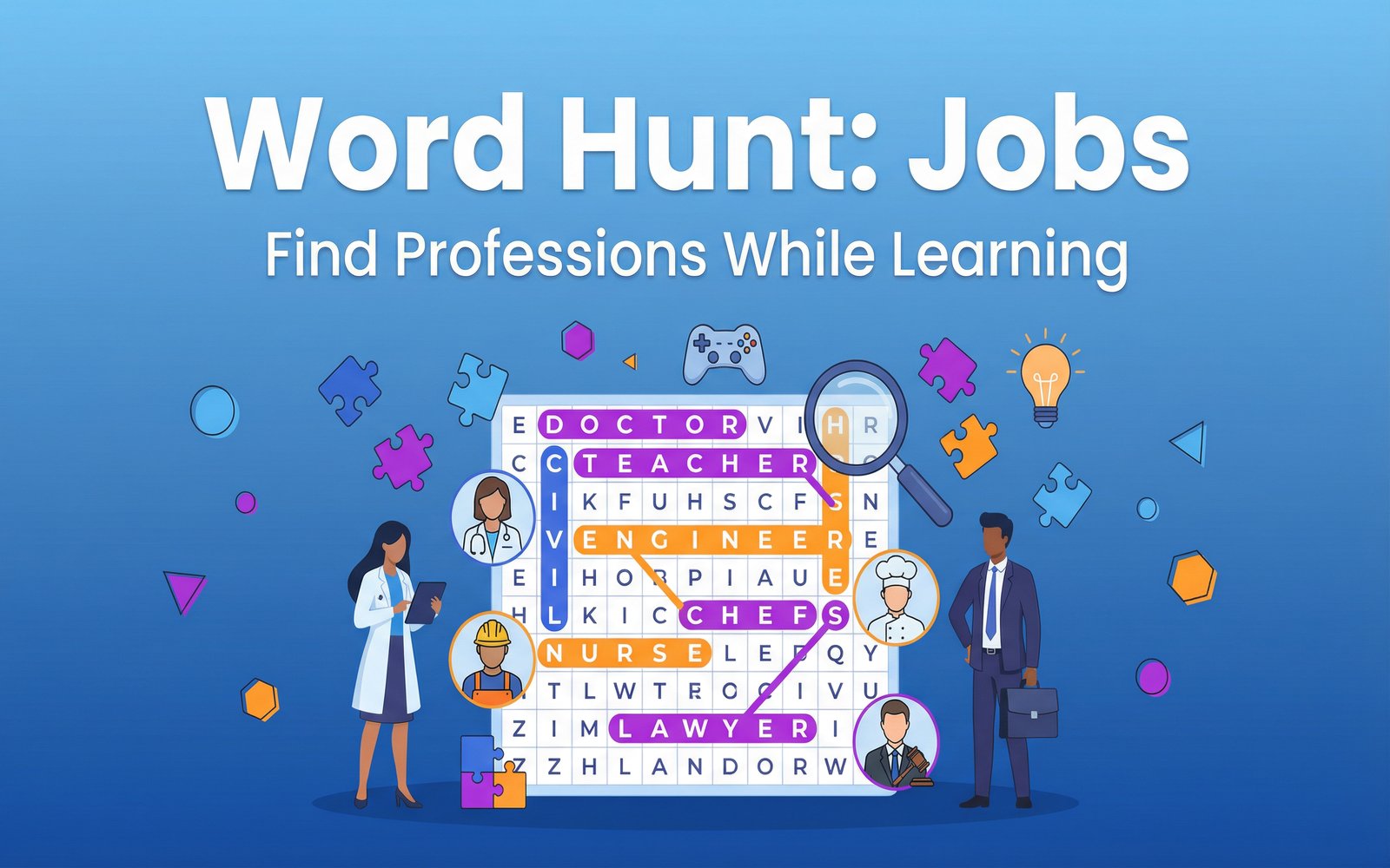 Caça-Palavras: Jobs em Inglês